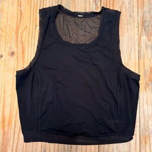 Black Lululemon Mesh Crop Top